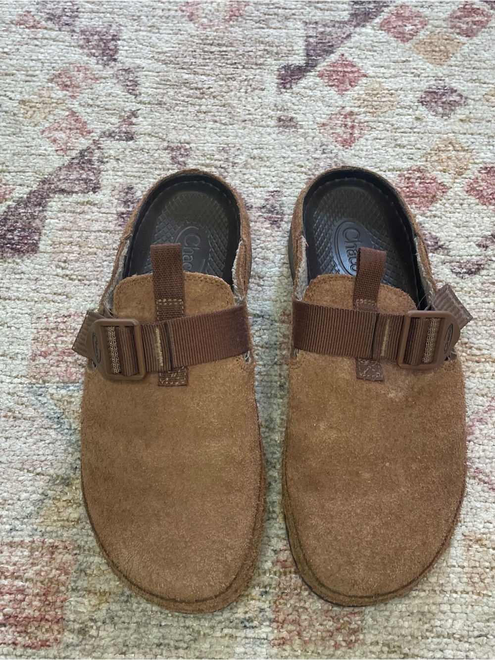 Chaco Women’s Brown Suede Slip-On Clog with Adjustable Webbing Strap Size 9